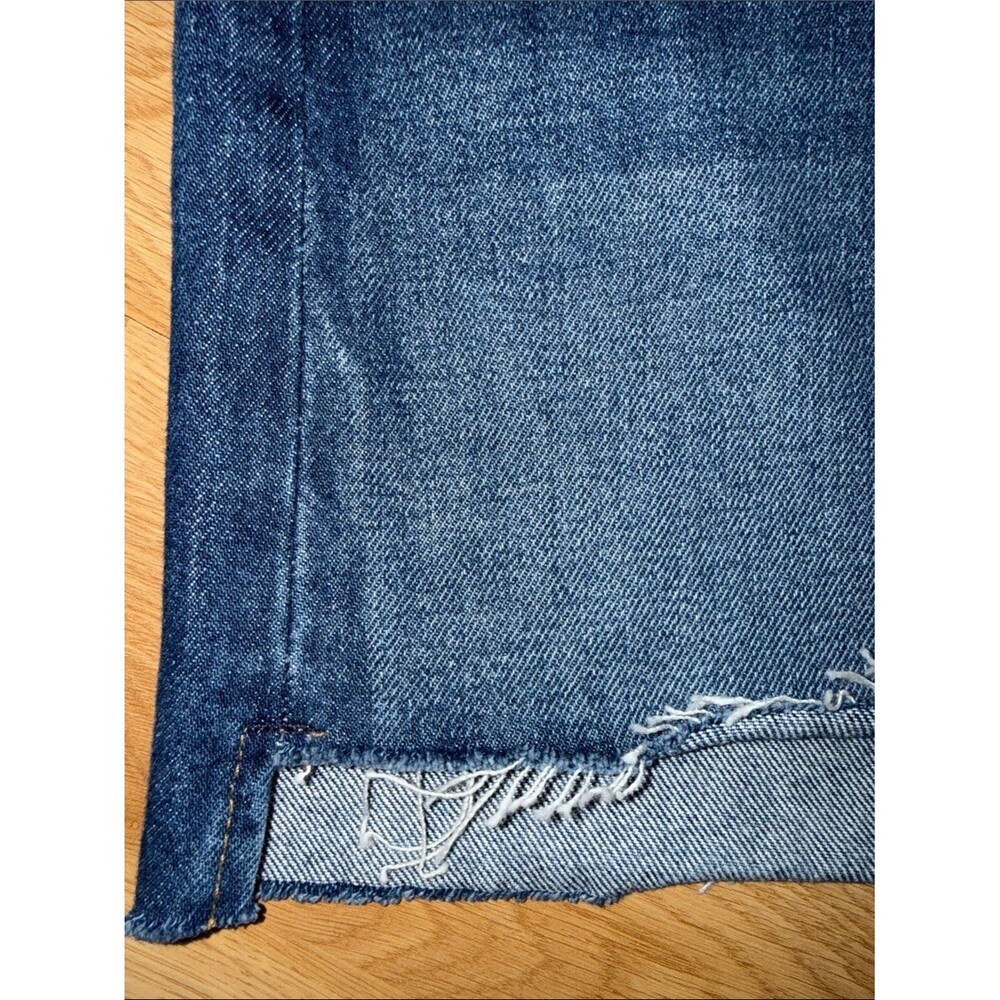 Frame Denim Denim Blue Distressed Denim Mini Skirt Casablanca Size 28 - Picture 5 of 7
